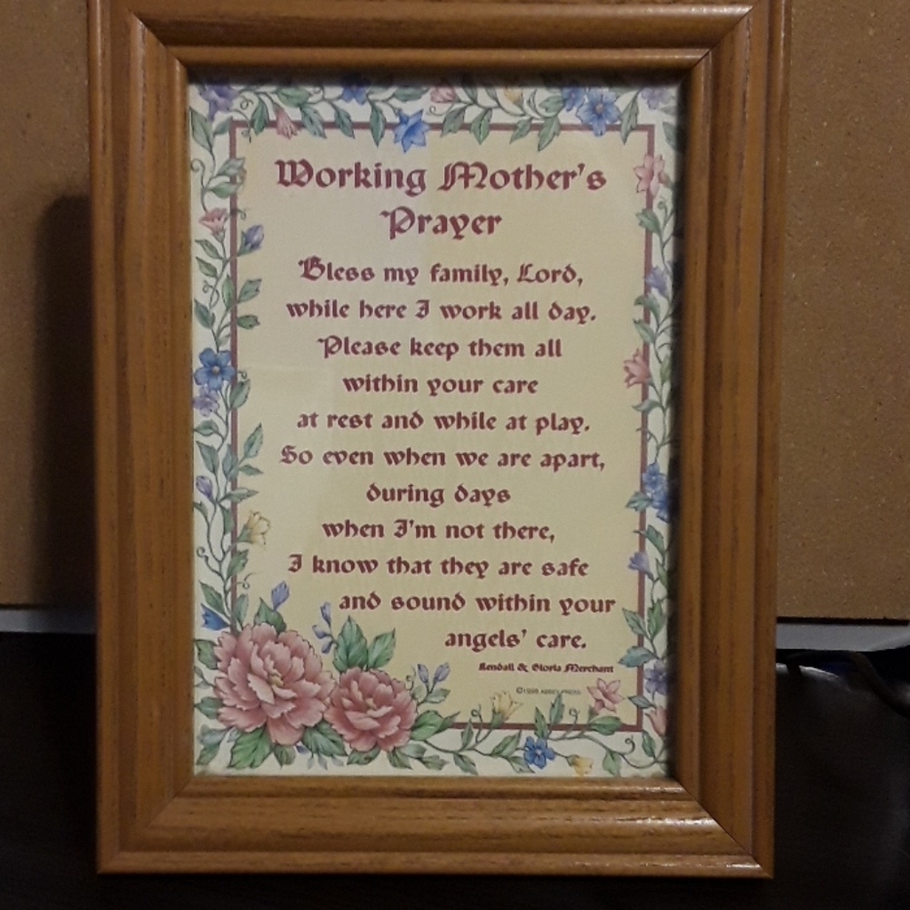 Working mother plaque